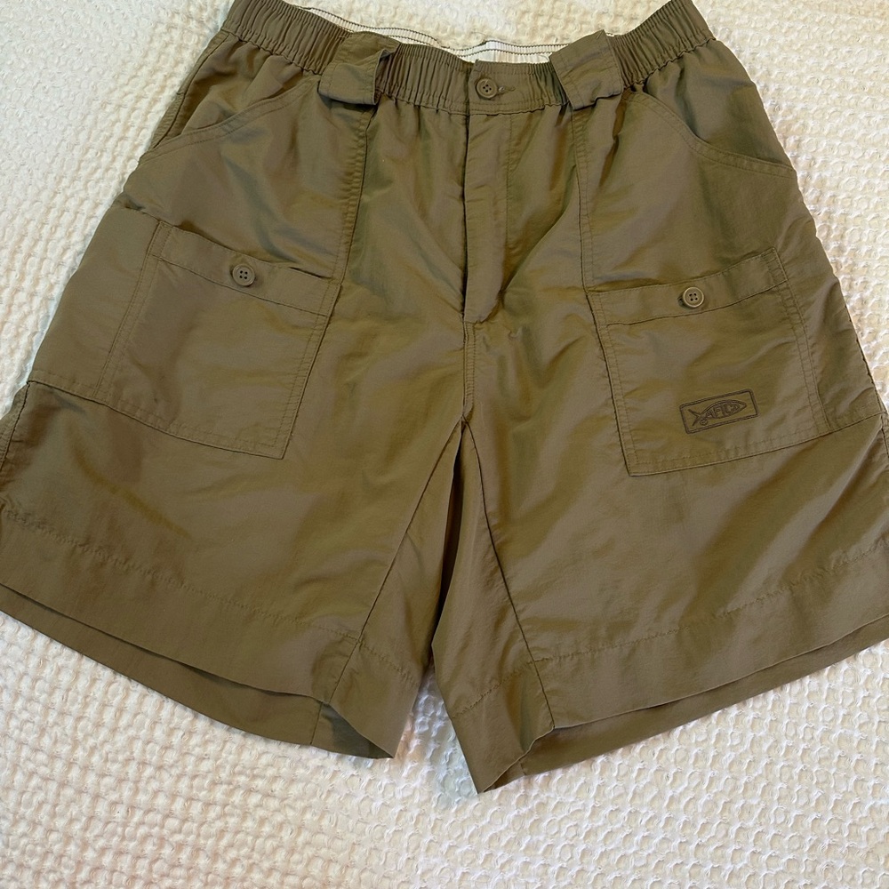 AFTCO Green Cargo Shorts Durable Outdoor Wear